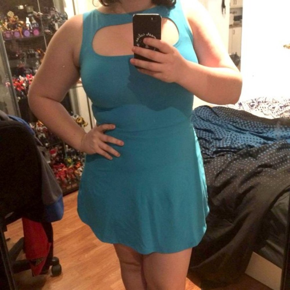 Cyberdog Blue Skater Rave Dress -- M/L